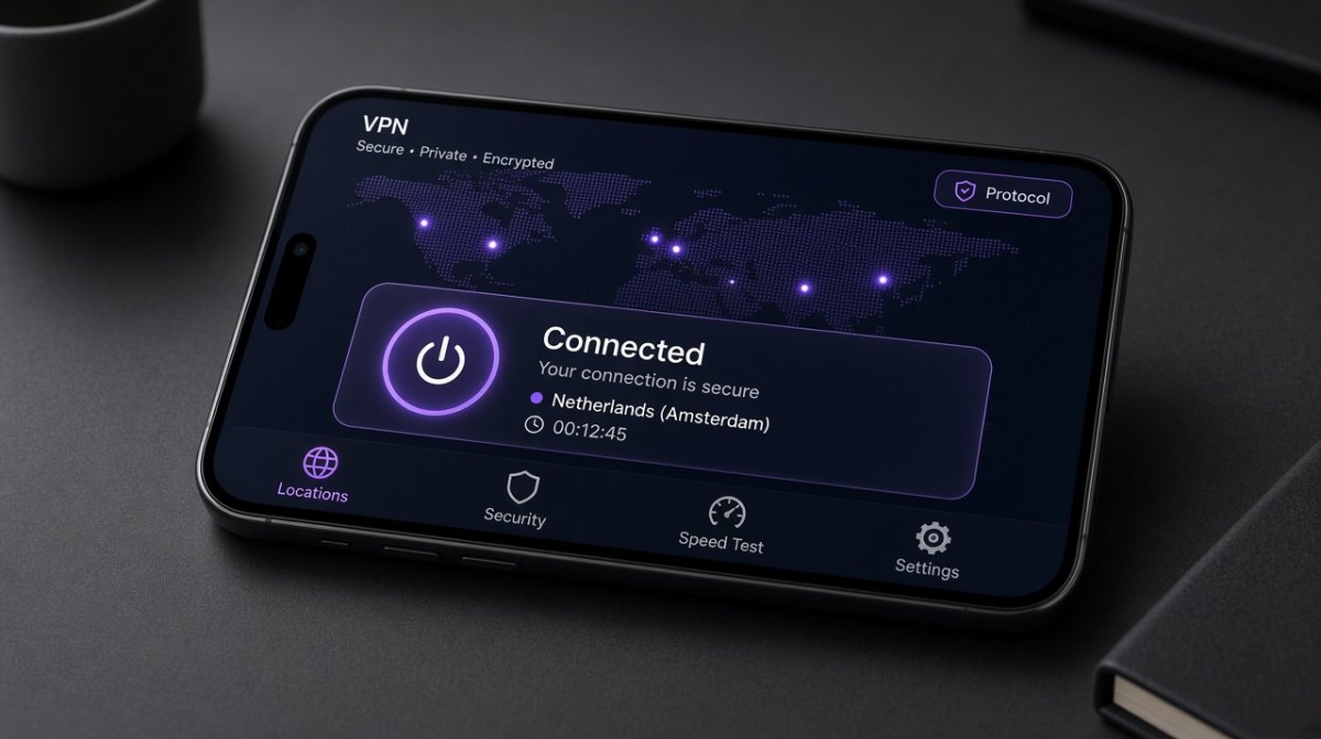 快连 APP 互动界面示意